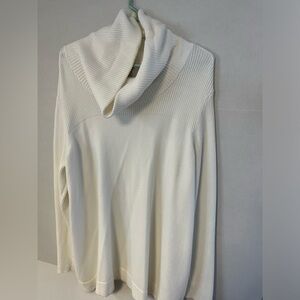 Chico's Ivory/Cream Cowl Neck Sweater Size 4 (20/22)
